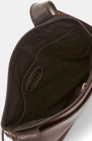 Fossil Estate Crossbody Bag in Brown for Men (Dark Brown)