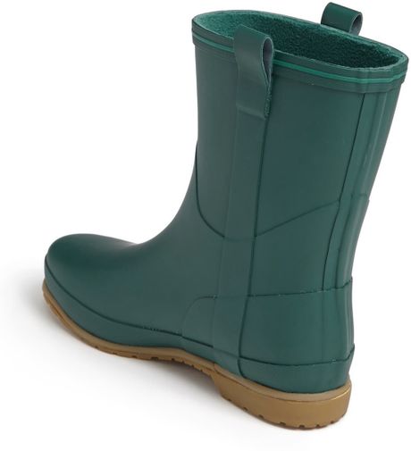 dark blue rain boots