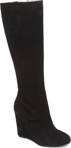 nine west suede high shaft boots
