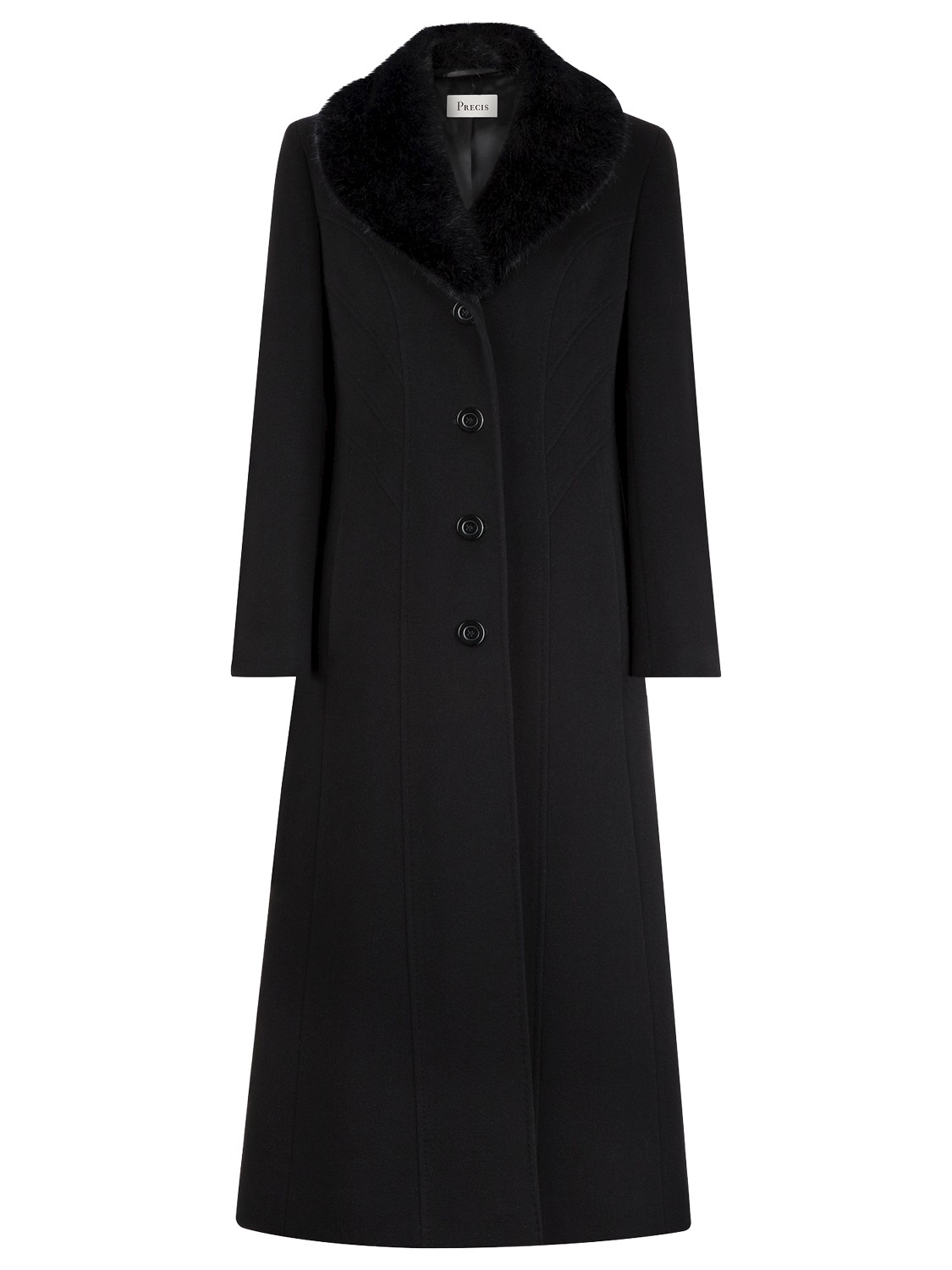 Precis Petite Waist Detail Full Length Coat in Black (Brown) Lyst