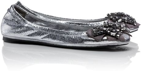 pewter metallic flats