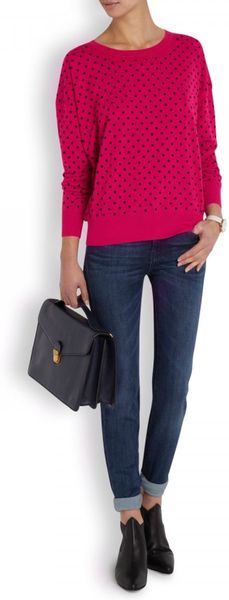 Paul Smith Black Label Polka Dot Merino Wool Blend Jumper in Pink | Lyst