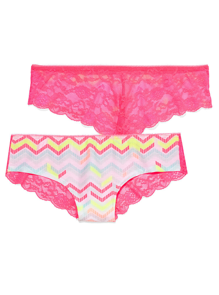 Victoria's Secret Lace Back Cheekster Panty in Pink (party chevron) Lyst