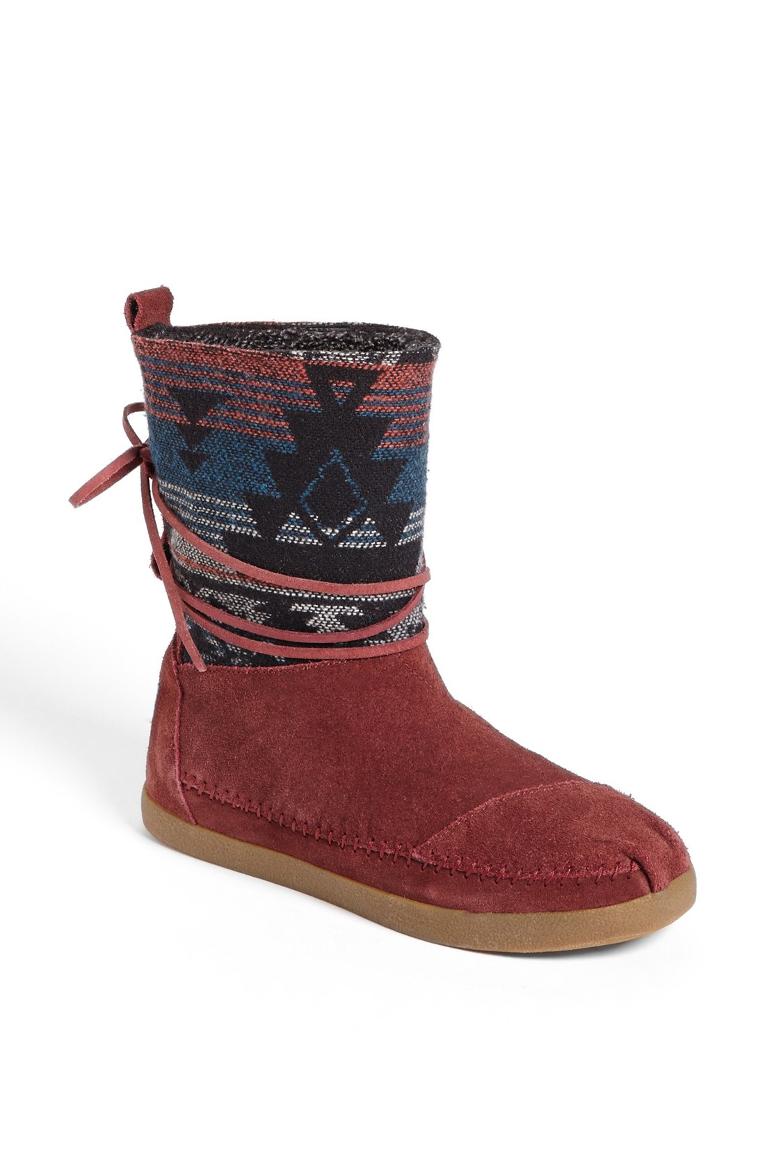 Toms Nepal Jacquard Boot in Multicolor (Burgundy Suede Jacquard) Lyst