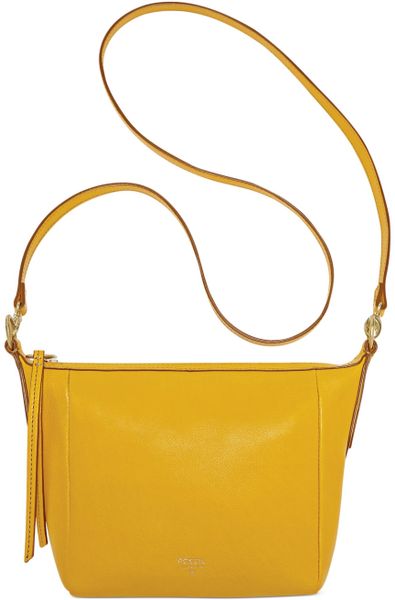 fossil yellow crossbody