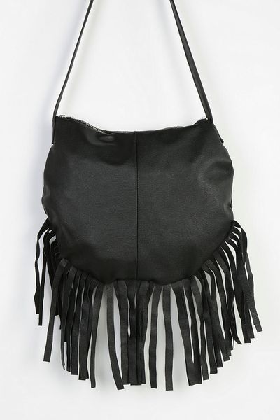 leather fringe crossbody bag
