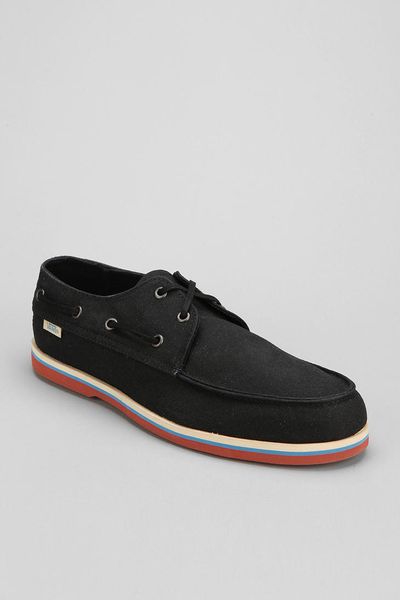 Urban Outfitters Foghorn Mens Boat Shoe in Black for Men | Lyst