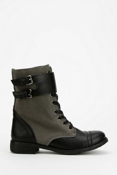 Urban Outfitters Wanted Tucson Bucklestrap Combat Boot in Black for ...