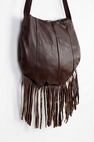 Urban Outfitters Urban Renewal Leather Fringe Crossbody Bag in Brown | Lyst