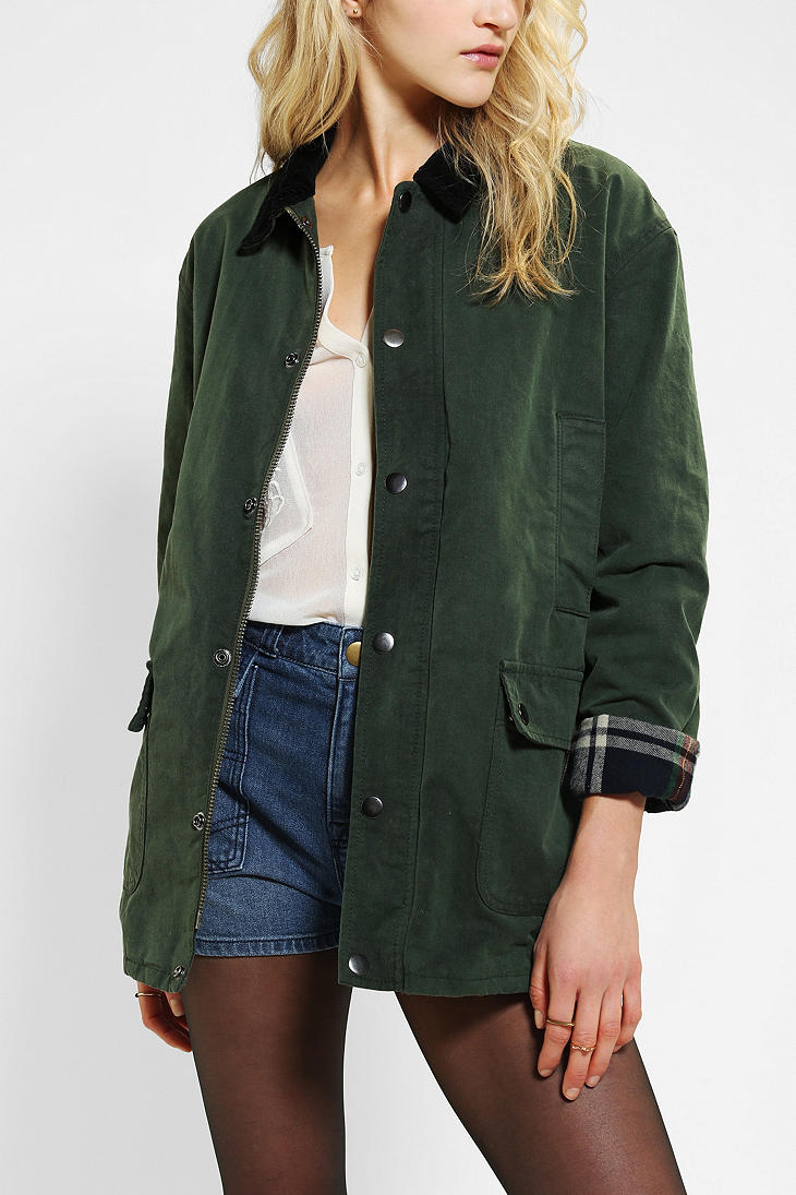 Urban Outfitters Bdg Waxed Canvas Hunting Jacket in Green | Lyst
