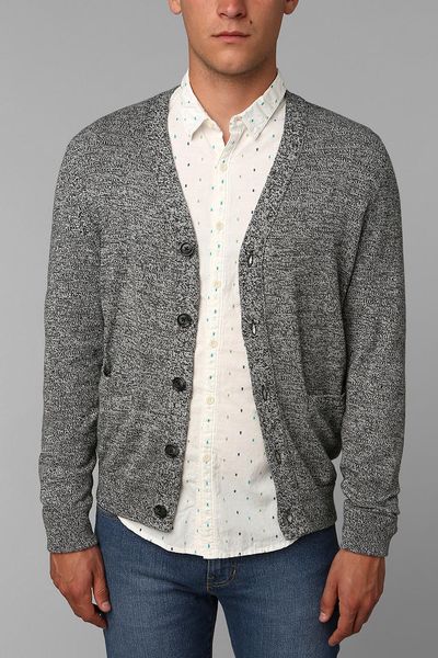 Urban Outfitters Your Neighbors Marled Cardigan in Gray for Men (GREY ...