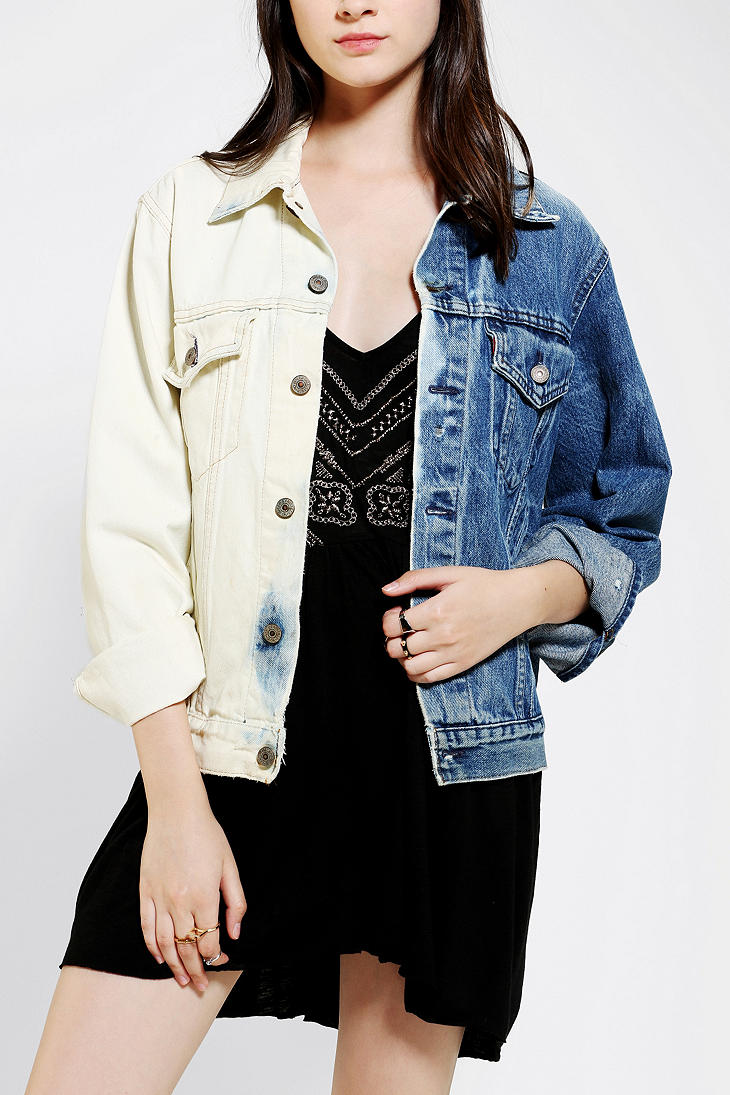 Urban Outfitters Urban Renewal 5050 Denim Jacket in White (INDIGO) | Lyst