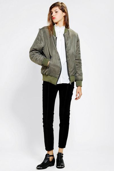 Urban Outfitters Little White Lies Ding Bomber Jacket in Khaki | Lyst