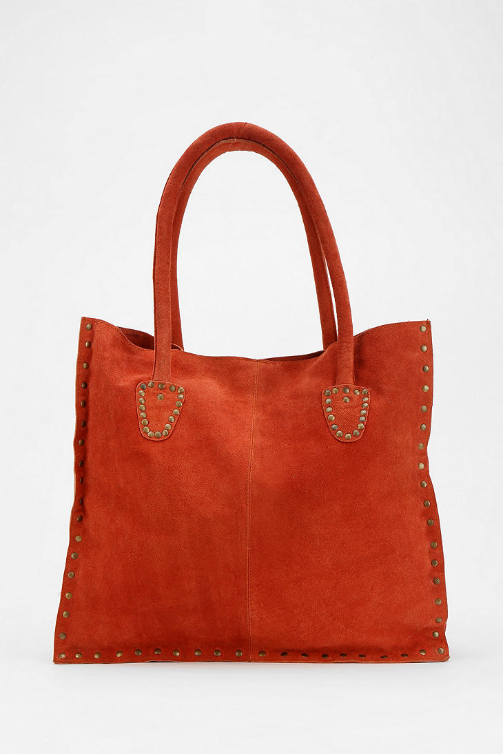 Urban Outfitters Ecote Suede Studded Tote Bag in Orange Lyst