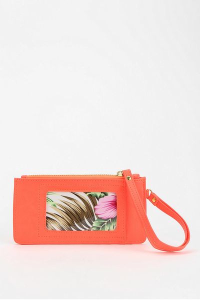 Urban Outfitters Kimchi Blue Resort Id Wristlet Wallet in Orange (RED ...