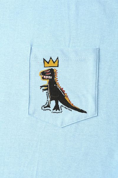 Urban Outfitters Junk Food Basquiat Dinosaur Pocket Tee in Blue for ...