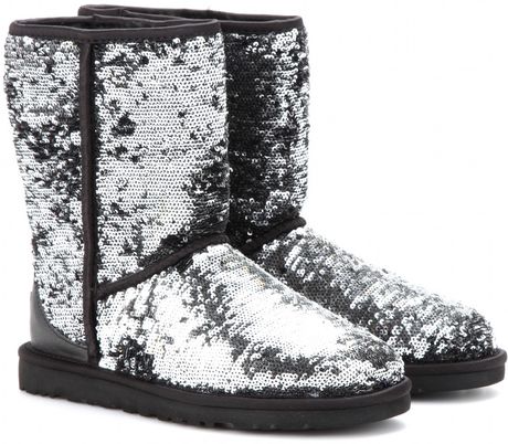 black and silver uggs