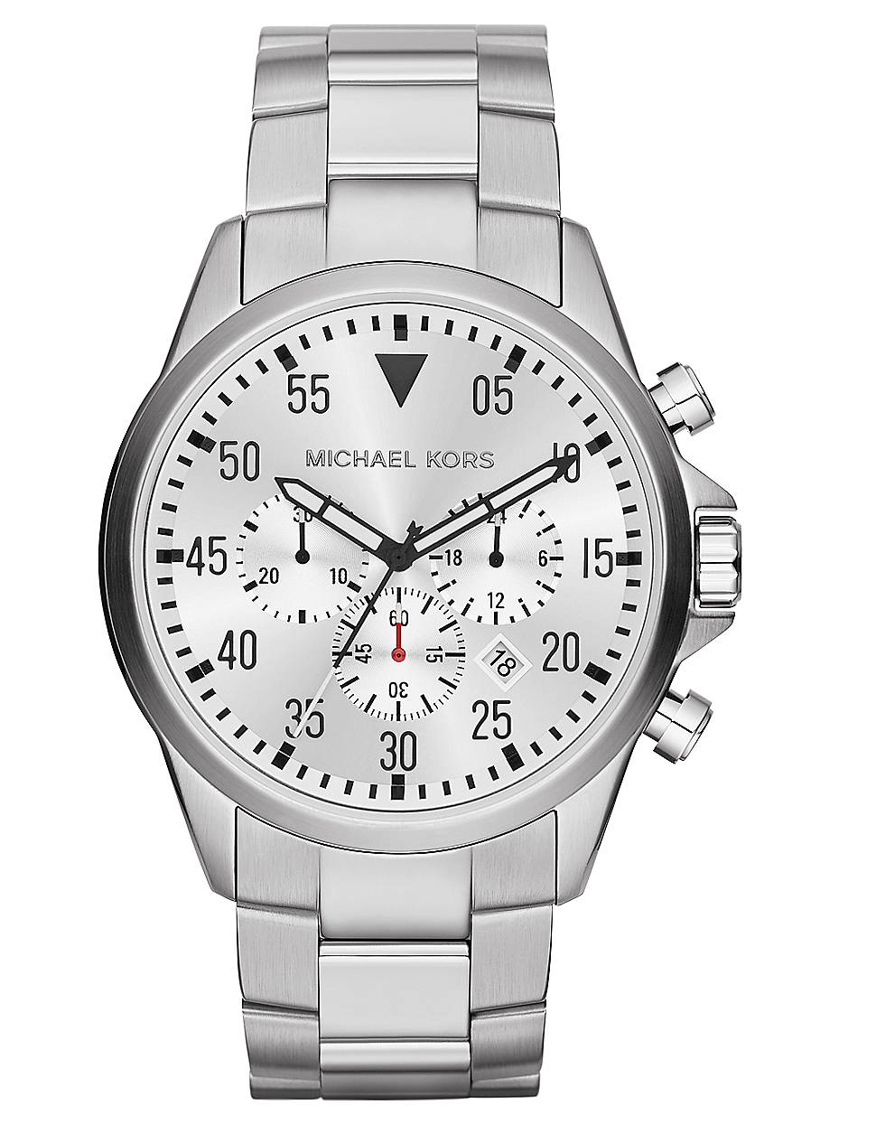 Michael Kors Gage Stainless Steel Chronograph Watch in Silver for Men