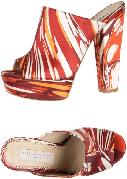 orange mules flat
