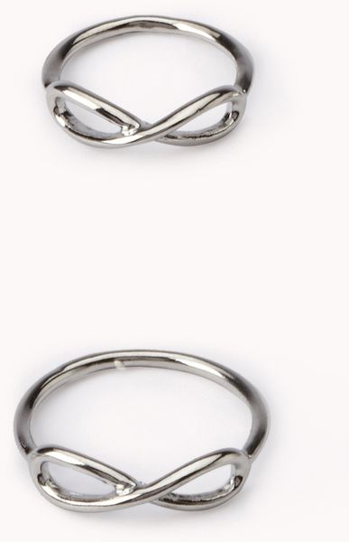Forever 21 Nautical Midi Ring Set in Silver | Lyst