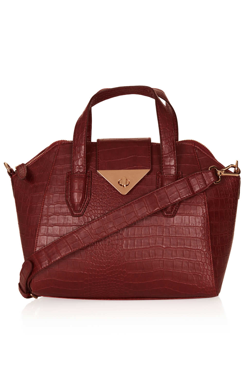 Croc Mini Turnlock Bag in Red (Oxblood) Lyst
