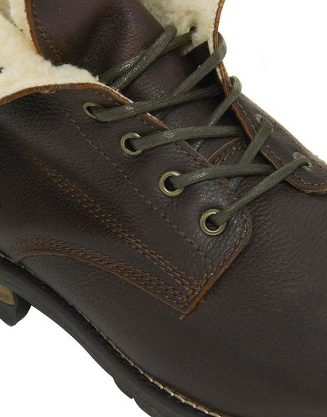 Aldo Wiebe Shearling Boots in Brown for Men | Lyst