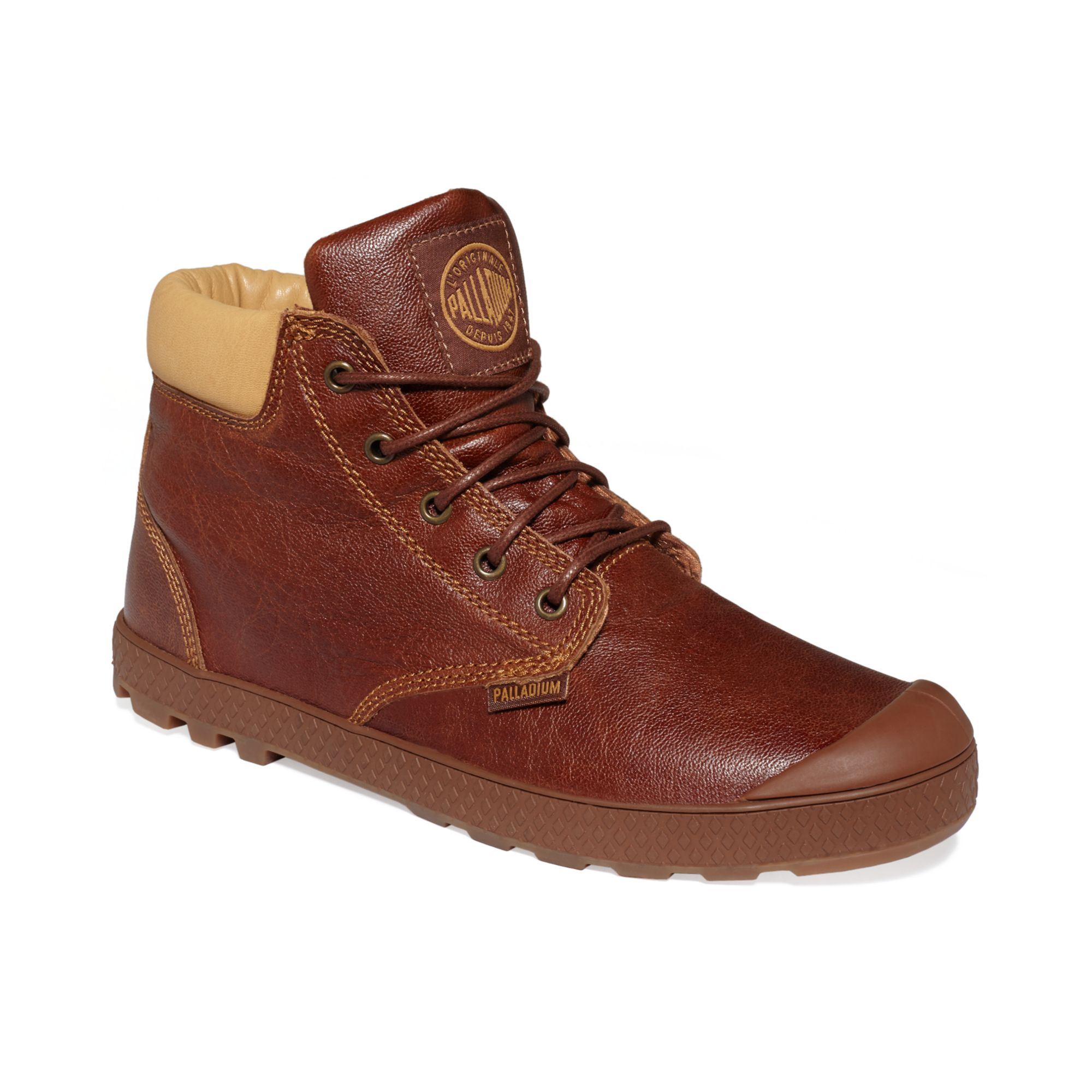 Palladium Slim Baggy Leather Boots in Brown for Men (Brown Sunflower