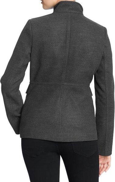 Old Navy Cropped Pea Coats in Gray (Heather Charcoal) | Lyst