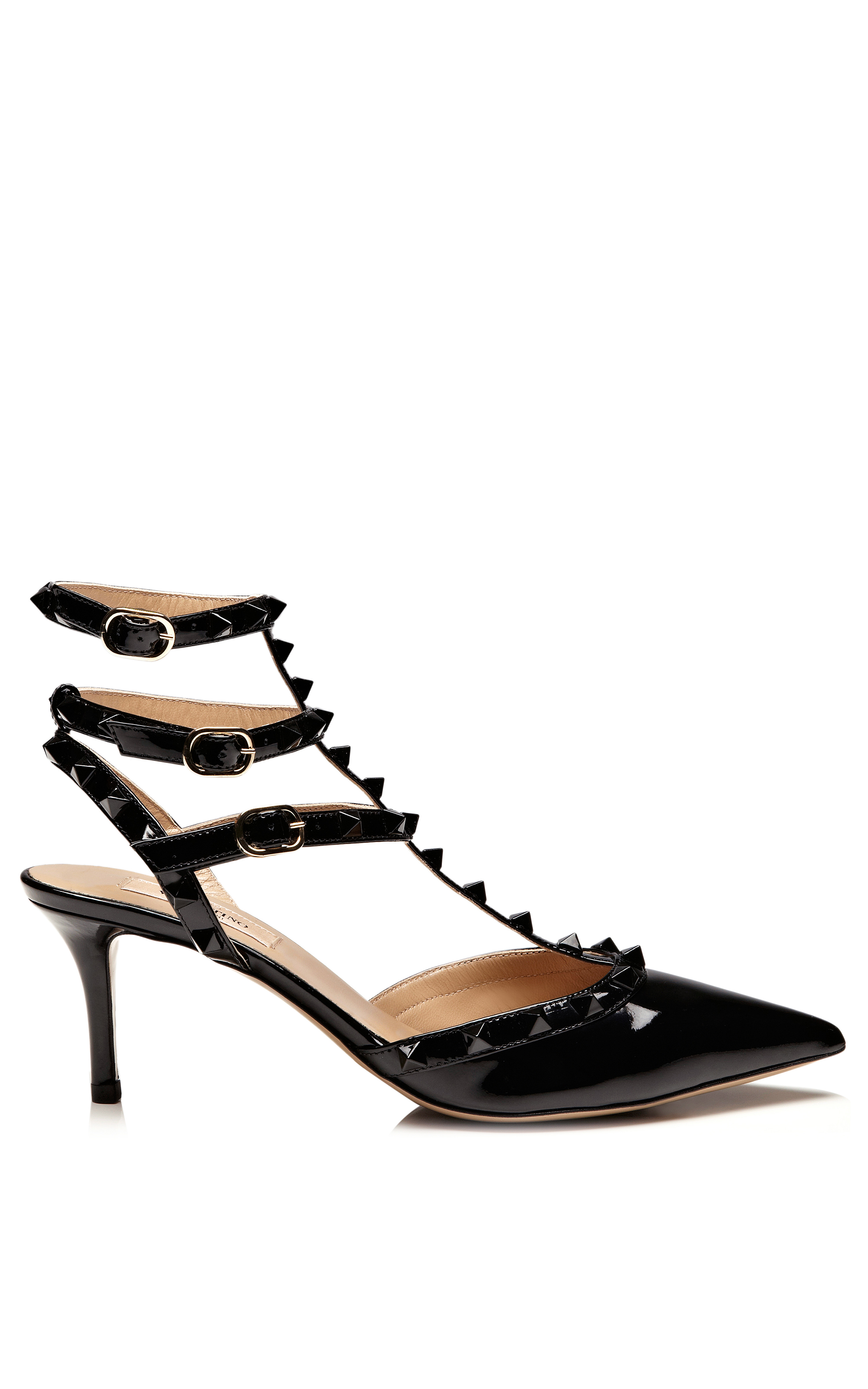 Valentino Rockstud Slingback Pump in Black | Lyst