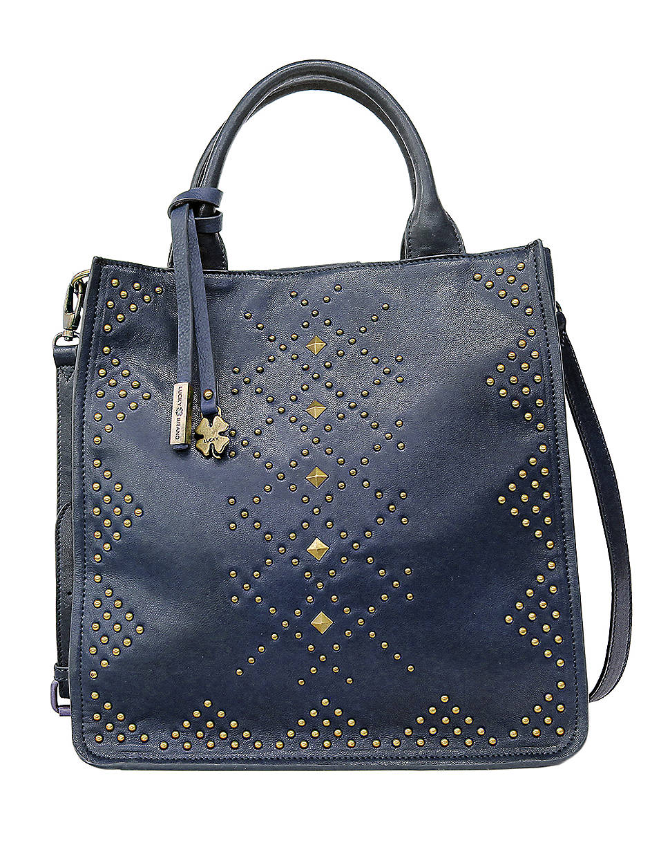 Lucky Brand Dover Leather Tote Bag in Blue | Lyst