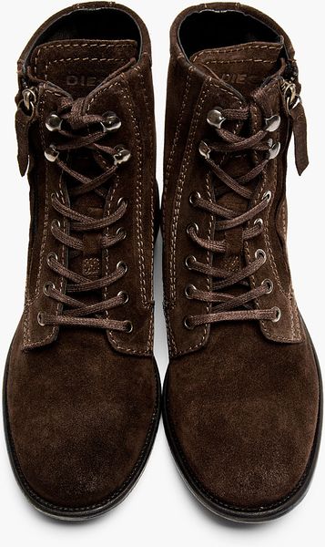 diesel boots brown