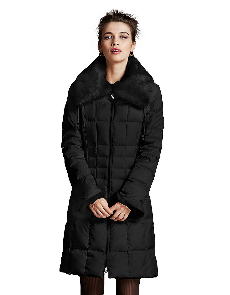 laundry black puffer coat