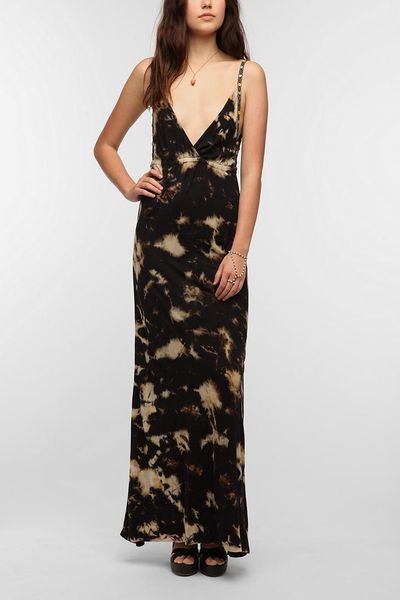 Urban Outfitters Ecote Carved Out Maxi Dress in Black (BLACK MULTI) | Lyst