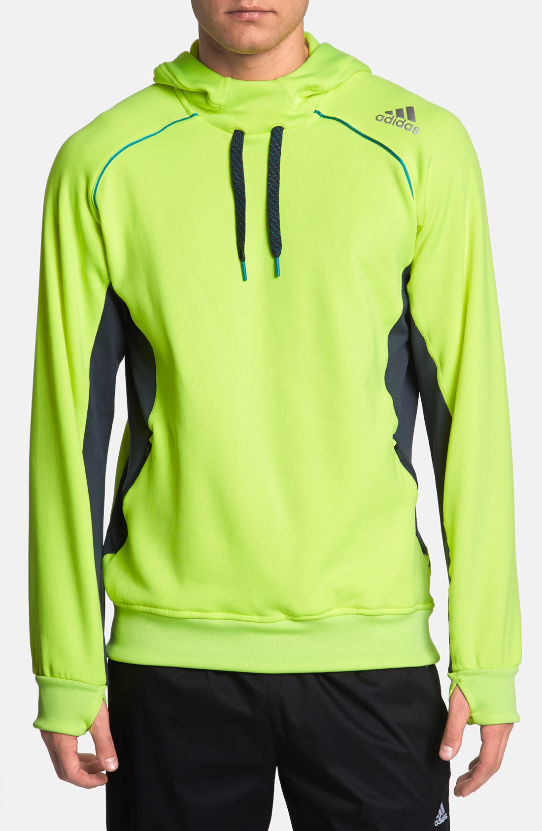 neon green adidas hoodie