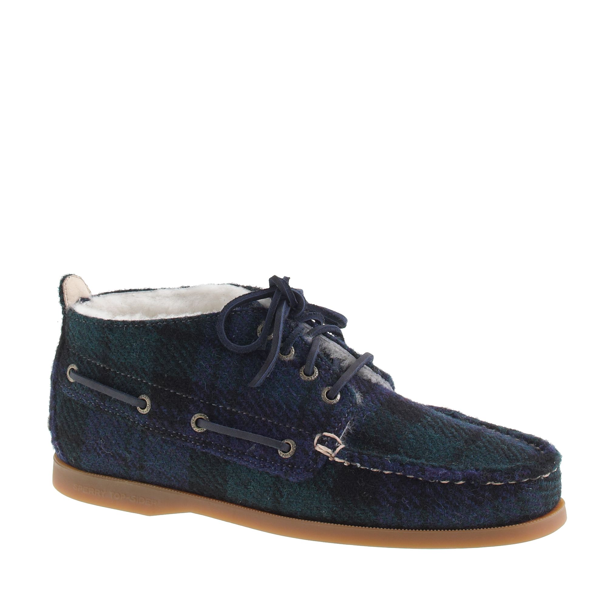 J.crew Sperry Topsider For Shearling lined Wool Chukka Boots in Blue