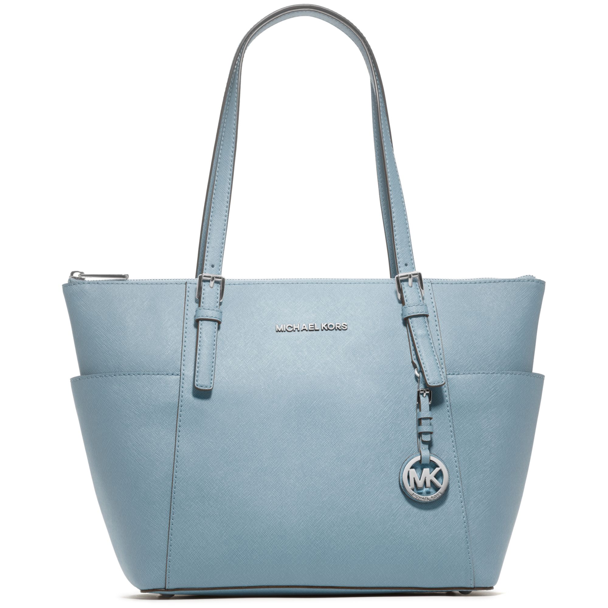 Michael Kors Jet Set East West Top Zip Tote in Blue (POWDER BLUE)