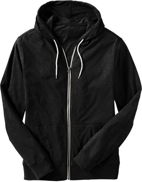 Old Navy Lightweight Zip-front Hoodies in Black for Men (Blackjack ...
