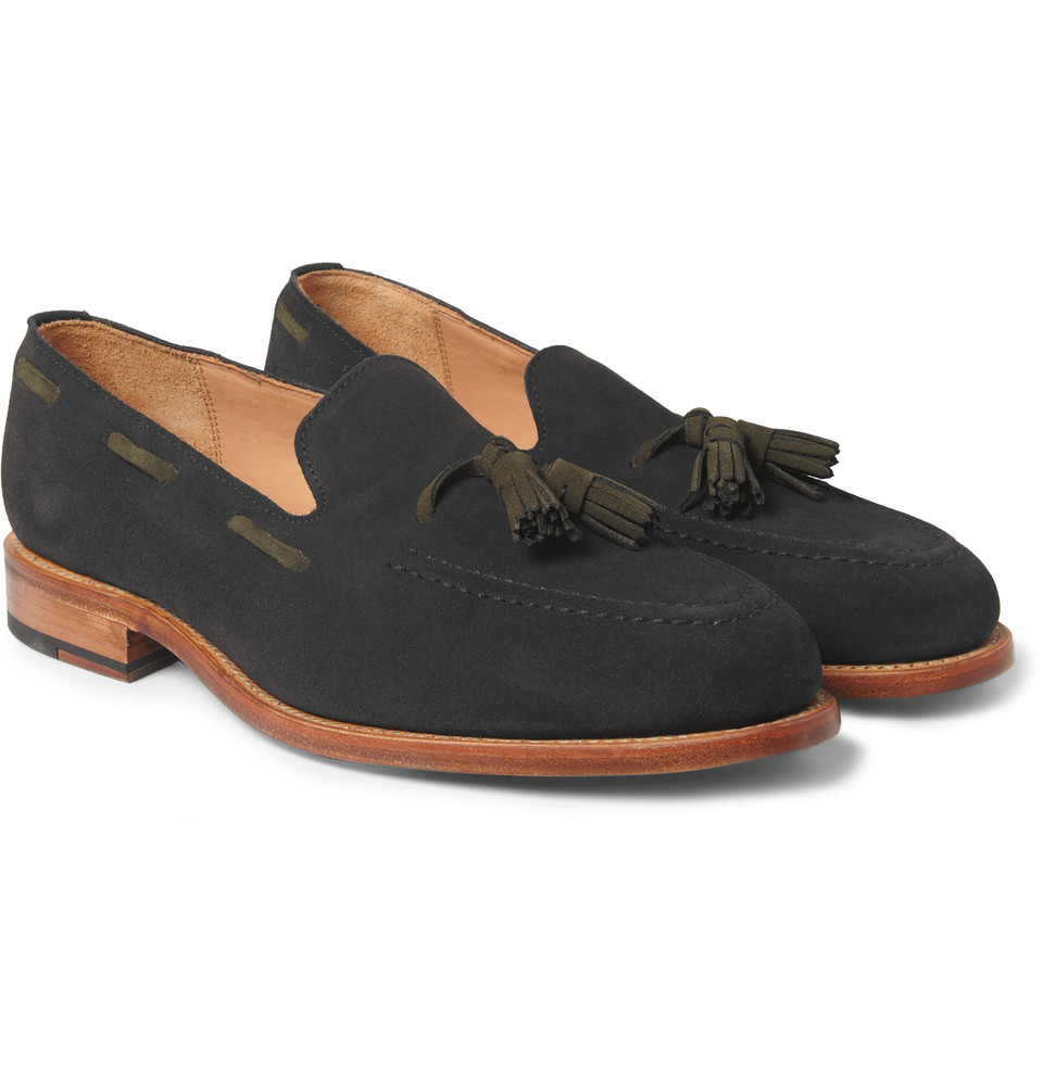 suede blue loafers oliver spencer suede tasselled loafers in blue for lyst suede blue loafers oliver spencer suede tasselled loafers in blue for lyst
