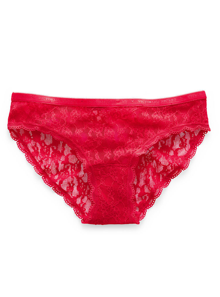 Victoria's Secret Bikini Panty in Red (bright cherry lace) Lyst