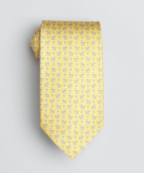 yellow ferragamo tie