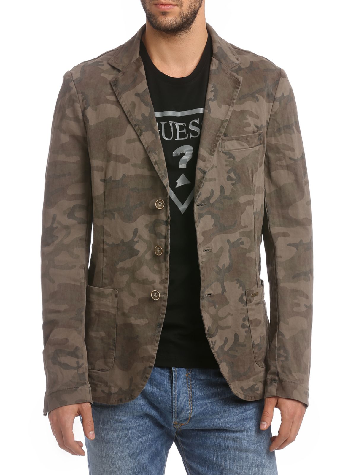Guess camo bomber jacket 2025