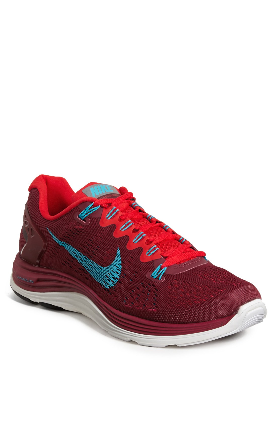 white nike with red and blue