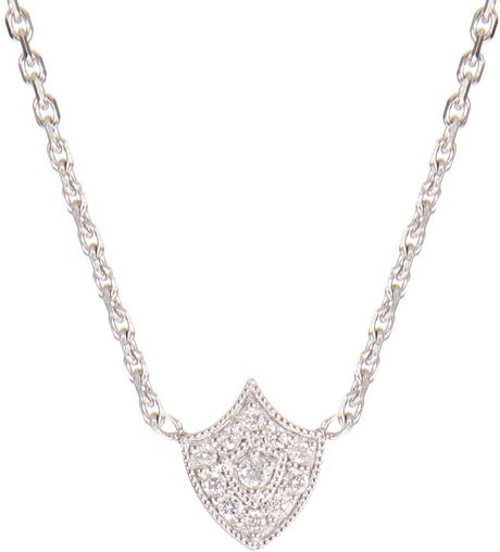 Stone White Gold and White Diamonds Heroic Necklace in White