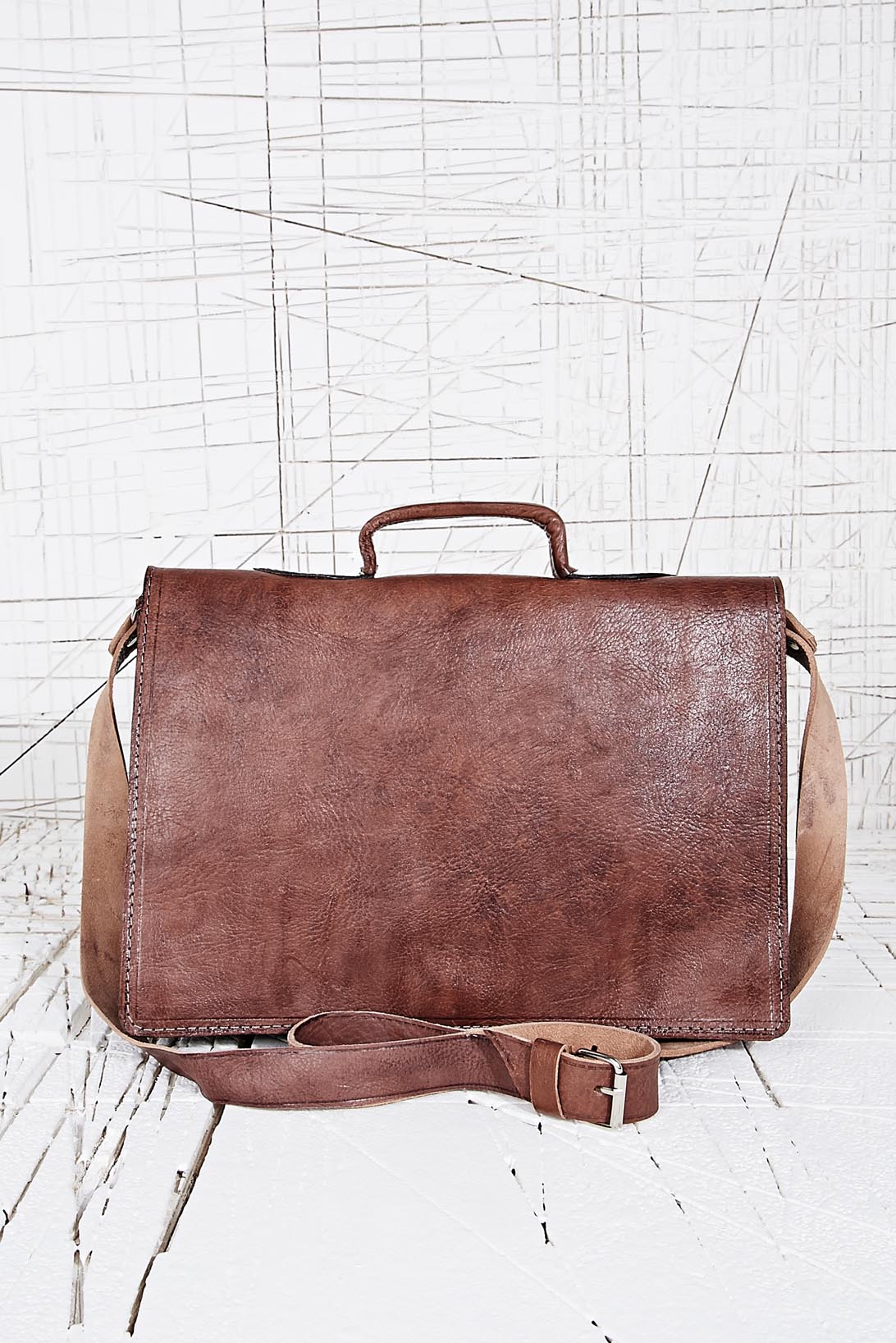 Vintage Renewal Leather Teachers Satchel in Brown for Men (Chocolate) | Lyst