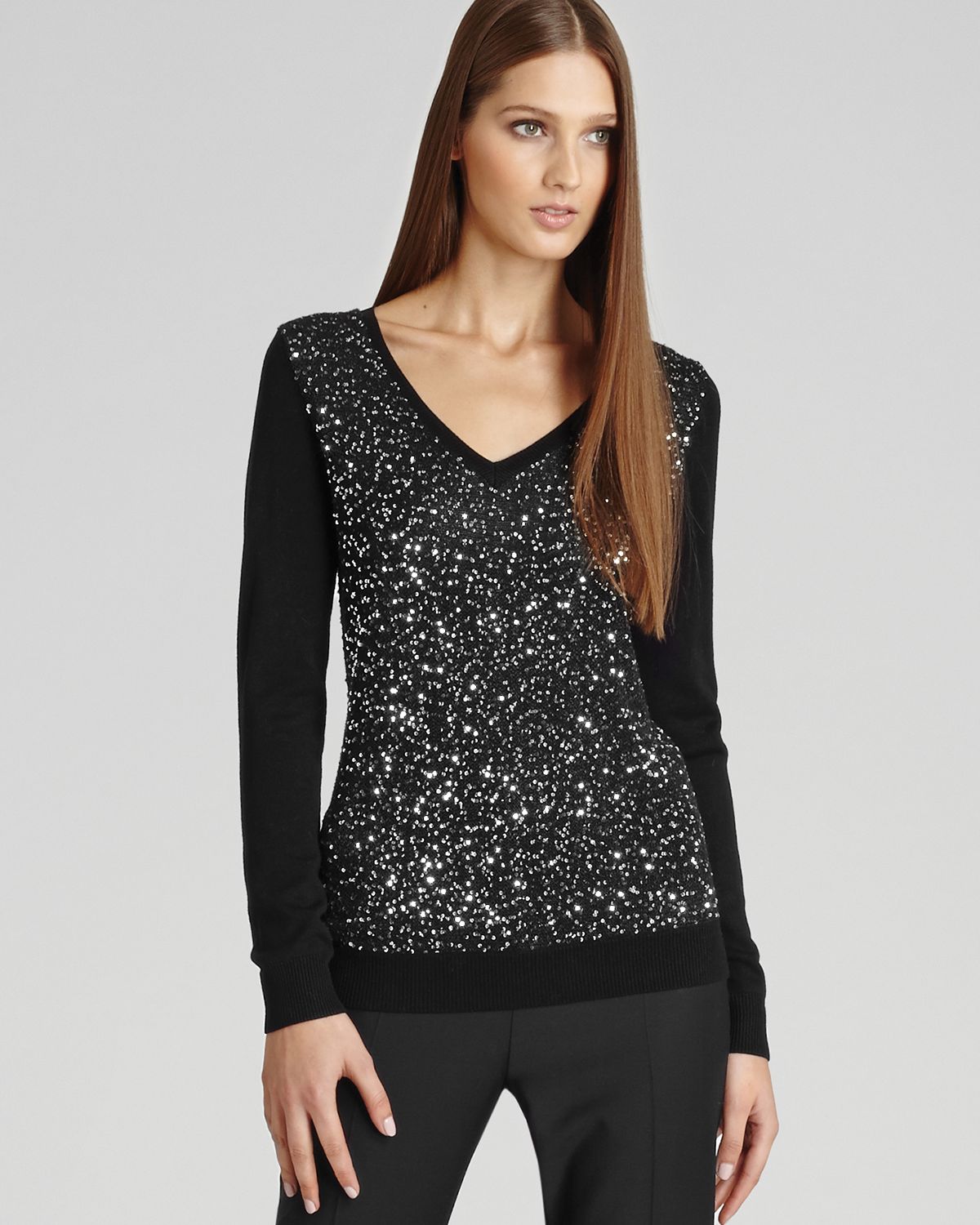 Black sequin sweater Shop sequined cardigan sweater at Neiman Marcus, where you will find free shipping on the latest in fashion from top designers. Available in Black, Gray, Pink, White. Imoga Fuzzy Yarn Turtleneck Sweater w/ Sequin Love Patch, Size Details Imoga fuzzy yarn sweater with sequin