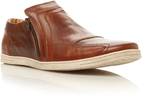 tan shoes with white sole