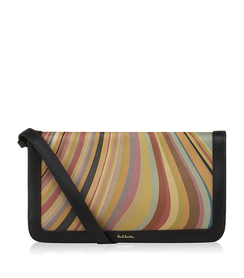 Paul Smith Swirl Print Medium Crossbody Bag in Brown (black) | Lyst