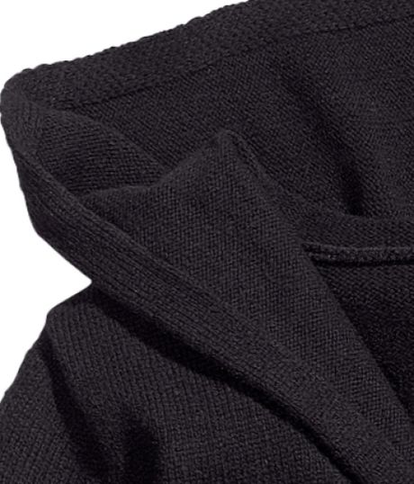 H&m Hooded Cardigan in Black | Lyst