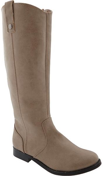 Old Navy Tall Fauxleather Boots in Beige (WHISKEY)