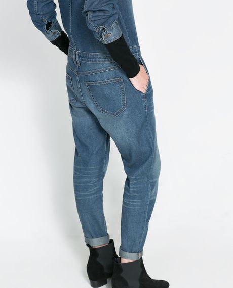 Zara Denim Jumpsuit in Blue (Indigo)